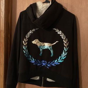 VS PINK BLING SHERPA JACKET